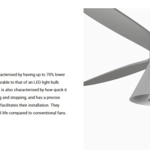 Lustra cu Ventilator si telecomanda AMELIA L CONE LED gri 217025 universul-luminii.ro