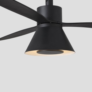 Lustra cu Ventilator si telecomanda AMELIA L CONE LED negru 126875 universul-luminii.ro