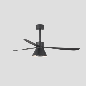 Lustra cu Ventilator si telecomanda AMELIA L CONE LED negru 216995 universul-luminii.ro