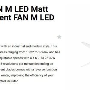 Lustra cu Ventilator si telecomanda MINI TUBE M LED negru mat/transparent 124675 universul-luminii.ro