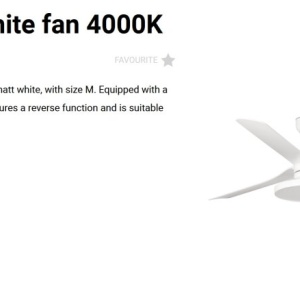Lustra cu Ventilator si telecomanda PUNT TAK M alb 4000K - Img 2