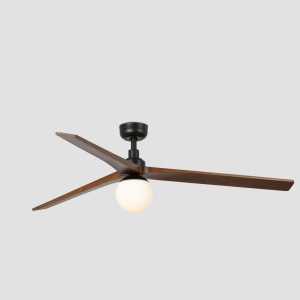 Lustra cu Ventilator Smart sisitem Tuya cu telecomanda KLIM L 150cm, negru/ nuc - Img 5