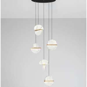 Lustra decorativa cu 5 pendule LED 2700K DORIN - Img 3