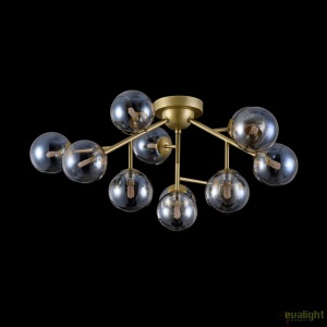 Lustra deosebita cu 12 de surse de lumina Dallas, auriu mat/ chihlimbar MYMOD545PL-12G 172595 universul-luminii.ro