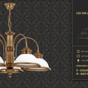 Lustra design clasic realizata manual Lido, 5L - Img 2