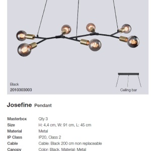 Lustra design minimalist cu 7 surse de lumina Josefine 2010303003 NL 189975 universul-luminii.ro