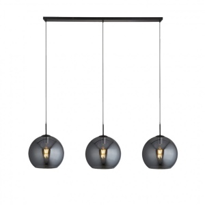 Lustra design modern cu 3 pendule fumurii AMSTERDAM 1023-3SM SRT