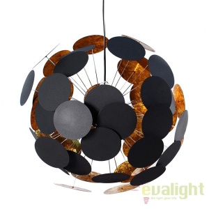 Lustra design modern Infinity negru/ auriu A-36226 VC