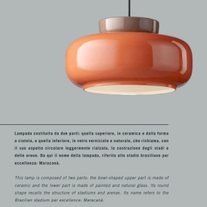 Lustra design retro realizata manual din ceramica MARACANÀ 136805 universul-luminii.ro