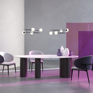 Lustra design ultramodern minimalist Balance 6L auriu 201165 universul-luminii.ro