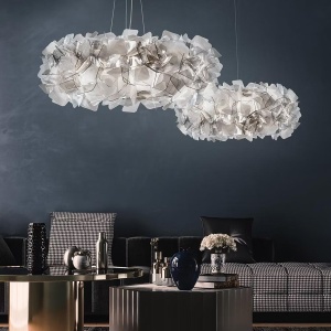 Lustra design unicat realizata manual Clizia Fume, 78cm 214855 universul-luminii.ro