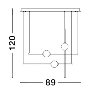 Lustra dimabila LED design modern ACROBAT 213605 universul-luminii.ro