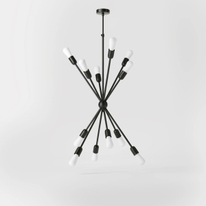 Lustra din alama cu 12 surse de lumina Sputnik - Img 3