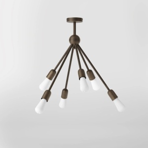 Lustra din alama cu 6 surse de lumina Sputnik - Img 2