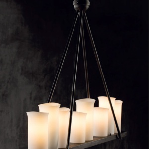 Lustra din fier forjat cu 8 surse de lumina ideala pentru iluminatul mesei, HL 2430 174465 universul-luminii.ro