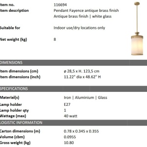 Lustra eleganta design LUX Fayence 115835 universul-luminii.ro