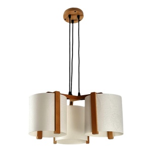 Lustra fabricata manual din lemn SCALA 3L - Img 1