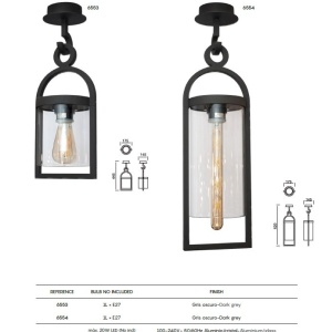 Lustra iluminat exterior clasic IP54 MAYA 135995 universul-luminii.ro