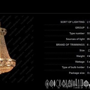 Lustra imperial cristal Bohemia L15 557/05/6 183225 universul-luminii.ro