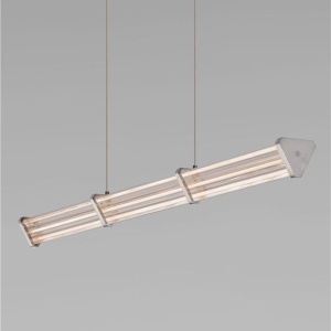 Lustra LED 3000K suspendata design liniar PHEME nickel satinat