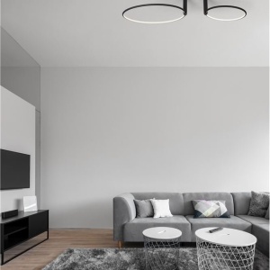 Lustra LED aplicata ajustabila GARVE neagra 70W - Img 2