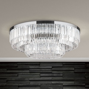 Lustra LED aplicata cristal design elegant lux PRISM D-95cm crom - Img 1