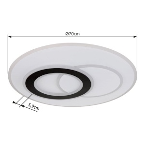 Lustra LED aplicata cu telecomanda JACQUES 240295 universul-luminii.ro