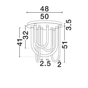 Lustra LED aplicata design decorativ TOPAZ - Img 4