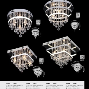 Lustra LED aplicata design elegant Pallas, 40x40cm - Img 4