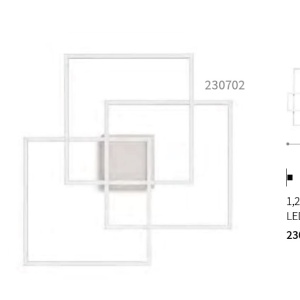 Lustra LED aplicata design geometric FRAME-2 PL 230702 IDL 81905 universul-luminii.ro