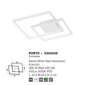 Lustra LED aplicata design modern geometric PORTO 30W NVL-9364036 - Img 4