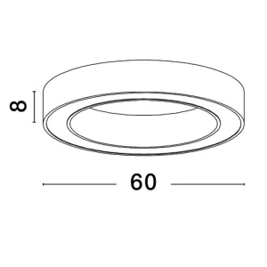 Lustra LED aplicata design modern OPAL 50W aurie - Img 10