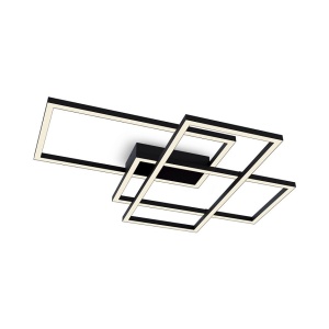 Lustra LED aplicata design modern Rida neagra - Img 1