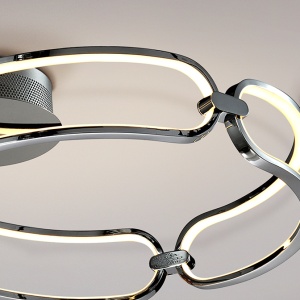 Lustra LED aplicata design ultra-modern 47cm Colette. crom - Img 3