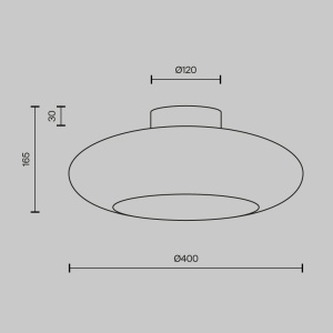 Lustra LED aplicata tavan din aluminiu gri Aros - Img 5