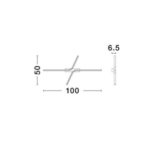Lustra LED CCT aplicata design modern AKRO negru 169125 universul-luminii.ro