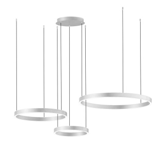 Lustra LED circulara cu 3 inele 80/60/40cm CRISEIDE, alb, negru sau auriu 227335 universul-luminii.ro