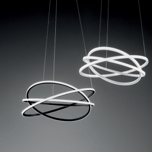 Lustra LED circulara design modern ATIA 65cm alb sau negru 227045 universul-luminii.ro