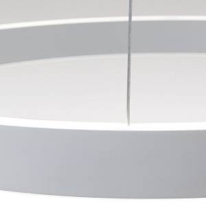 Lustra LED circulara iluminat sus si jos KOLK alb 60cm - Img 5