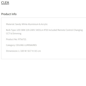 Lustra LED cu telecomanda design geometric CLEA alba 137815 universul-luminii.ro