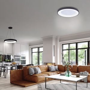 Lustra LED cu telecomanda design slim SANTANA TOP 68 CCT BK 67135 universul-luminii.ro