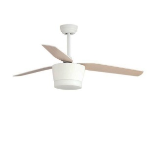 Lustra LED cu ventilator si telecomanda design modern Monsoon alb/artar