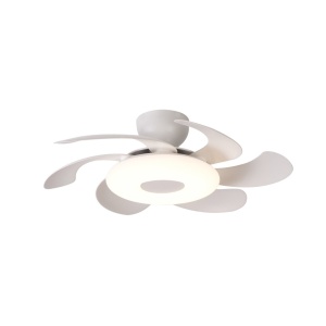 Lustra LED cu ventilator si telecomanda FLOWER alb - Img 2