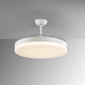 Lustra LED cu Ventilator si telecomanda, lame retractabile Vento alb 149995 universul-luminii.ro