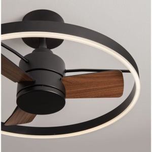 Lustra LED cu ventilator si telecomanda LUNAIR negru - Img 6