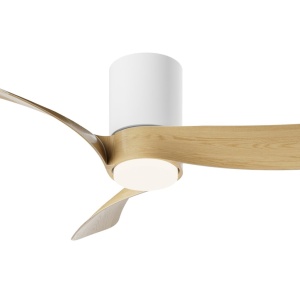 Lustra LED cu Ventilator si telecomanda NEMO alb/lemn - Img 6