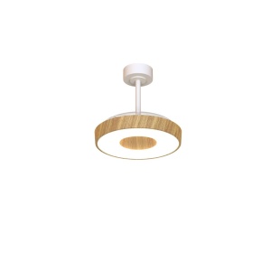 Lustra LED cu Ventilator tavan smart sistem TUYA si telecomanda COIN lemn - Img 3