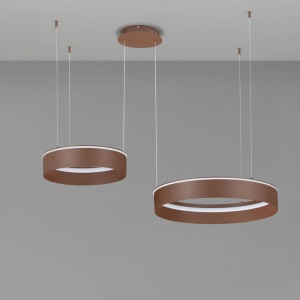 Lustra LED design circular OLIVIA maro inchis - Img 5