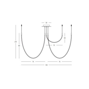 Lustra LED design decorativ modern Tube II L-160cm 233785 universul-luminii.ro
