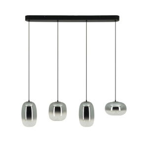 Lustra LED design decorativ VITRO negru/gri fumuriu - Img 2